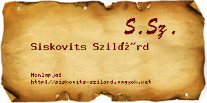 Siskovits Szilárd névjegykártya